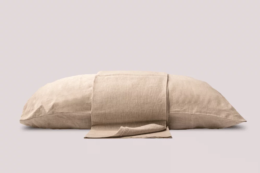 Natural Flax French Linen Pillowcase and Pillow FrenchLinen NaturalFlax Pillow and Case e1610571097806